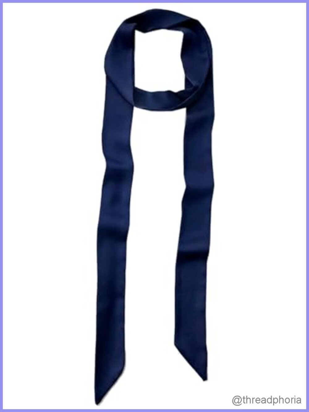 Solid Satin Skinny Scarf Necktie Handbag Wrap Belt Long Neckerchief